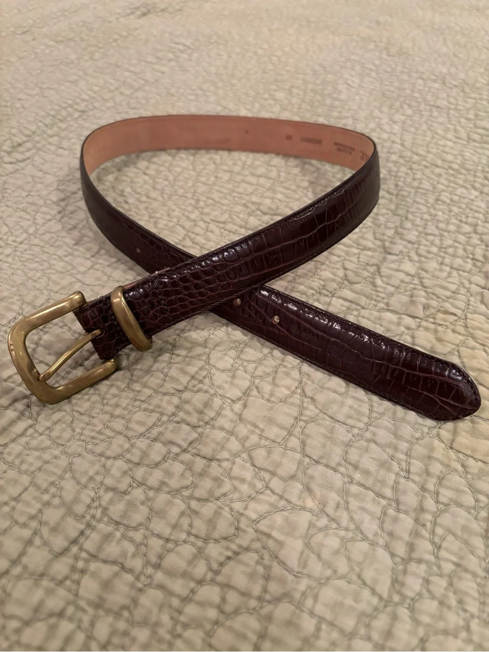 Banana Republic Brown Snakeskin Leather Belt S